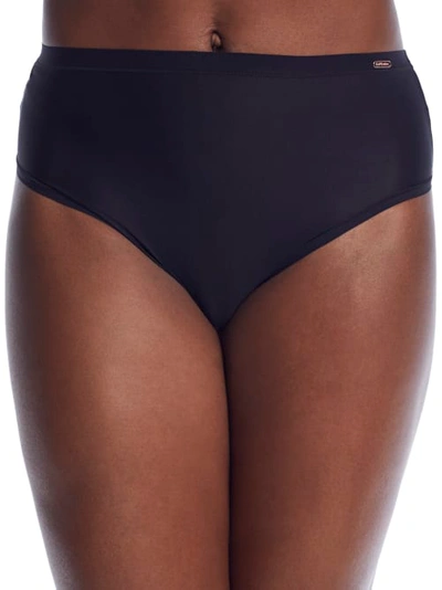 Shop Le Mystere Infinite Comfort High-waist Thong In Black