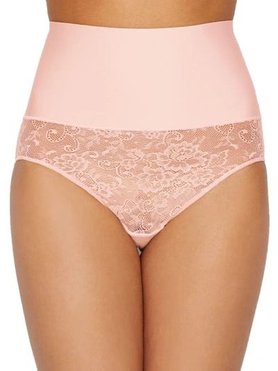 Shop Maidenform Tame Your Tummy Lace Brief In Pink Pirouette