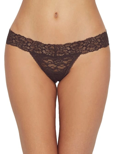 Shop Maidenform Sexy Must Have Lace Thong In Warm Cocoa Brown