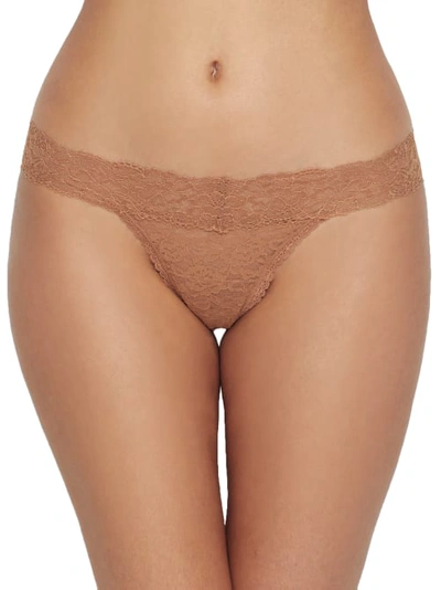 Shop Maidenform Sexy Must Have Lace Thong In Cinnamon Butter