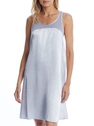Shop Pj Harlow Lindsay Satin Nightgown In Lavender