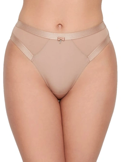 Shop Pour Moi Viva Luxe High-waist Brief In Toffee