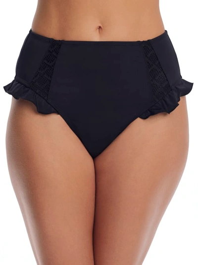 Shop Pour Moi Island Vibe High-waist Bikini Bottom In Black