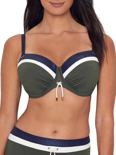 Shop Prima Donna Ocean Drive Balconette Bikini Top In Dark Olive