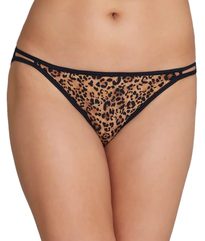 Shop Vanity Fair Illumination String Bikini In Toffee Leopard