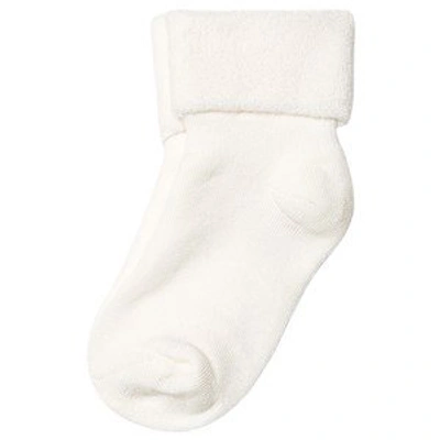 Shop Mp Off-white Terry Bamboo Ankle Baby Socks In Cream