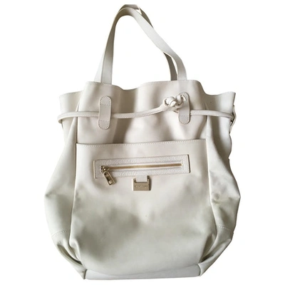 Pre-owned Strenesse Leather Handbag In White