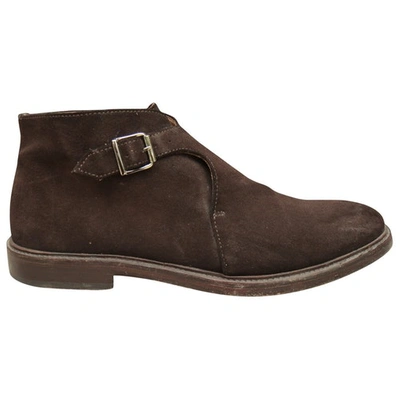 Pre-owned Apc Brown Suede Boots