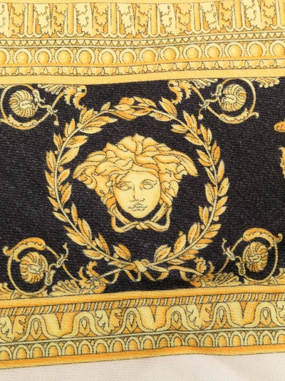 Shop Versace Home Barocco Medusa Throw Blanket In Neutrals