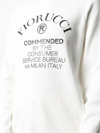 Shop Fiorucci Commended Logo-print Sweatshirt In White