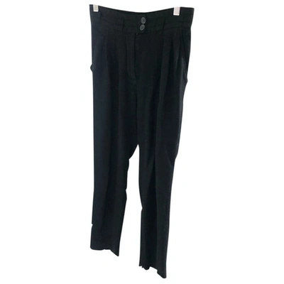 Pre-owned Apc Trousers In Black