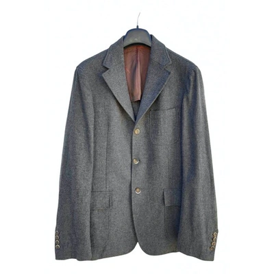 Pre-owned Brooksfield Wool Vest In Grey