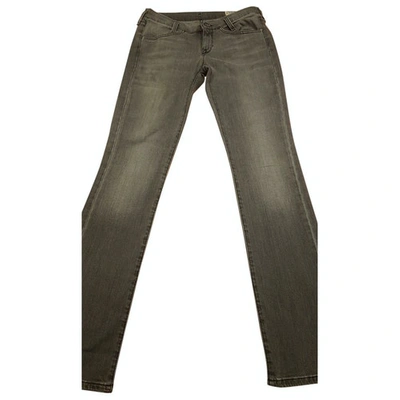 Pre-owned Lee Grey Cotton - Elasthane Jeans