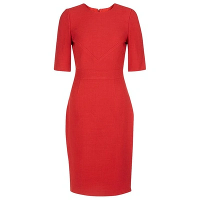 Pre-owned Hobbs Wool Mid-length Dress In Red