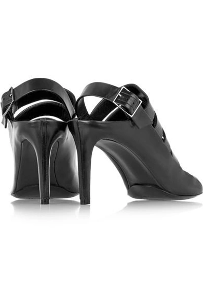 Shop Balenciaga Leather Sandals In Black