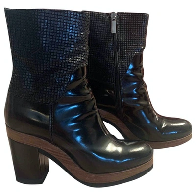 Pre-owned Guido Sgariglia Leather Boots In Black