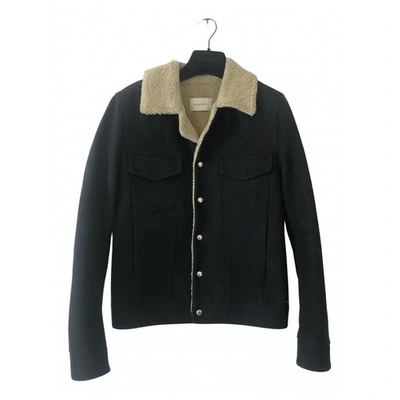 Pre-owned Sandro Navy Wool Jacket