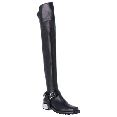 Pre-owned Ermanno Scervino Black Leather Boots