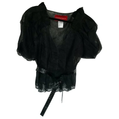 Pre-owned Christian Lacroix Black Silk  Top