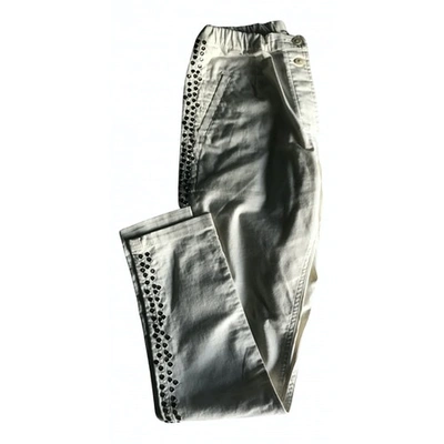 Pre-owned Laurence Dolige Straight Pants In White