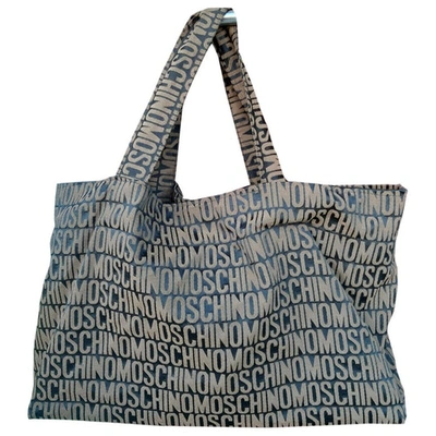 Pre-owned Moschino Love Cloth Handbag In Brown