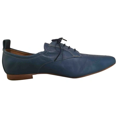 Pre-owned Maliparmi Leather Lace Ups In Blue