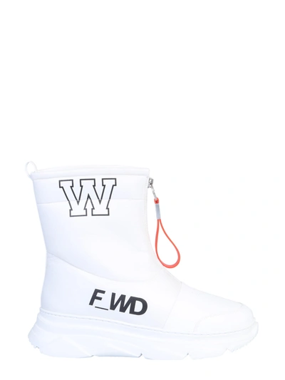 Shop Forward Leather Boot In White