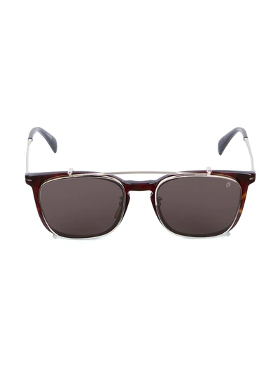 Shop David Beckham Men's 53mm Square Sunglasses In Dark Havana