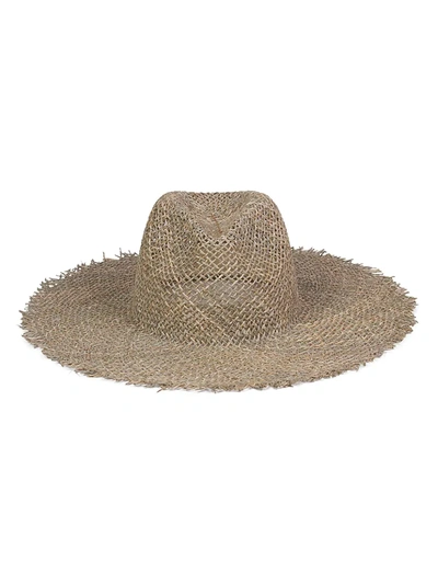 Shop Lack Of Color Women's Sunnydip Fray Fedora In Seagrass