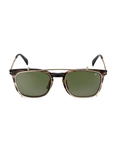 Shop David Beckham Men's 53mm Square Sunglasses In Grey Horn