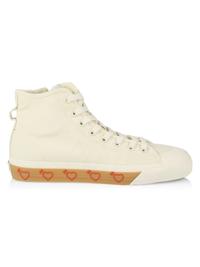 Shop Adidas Originals Men's Adidas X Human Made Nizza High-top Sneakers In White