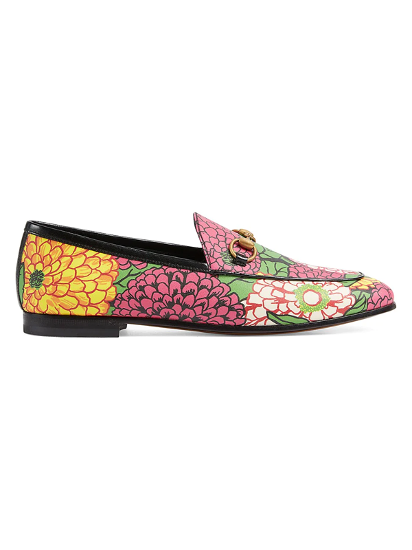 Gucci X Ken Scott New Jordaan Floral Loafers In Pink Green | ModeSens