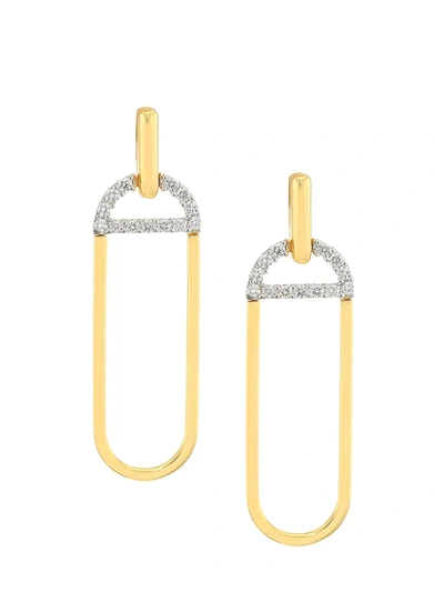 Shop Alberto Milani Via Brera 18k Yellow Gold & Diamond Drop Earrings