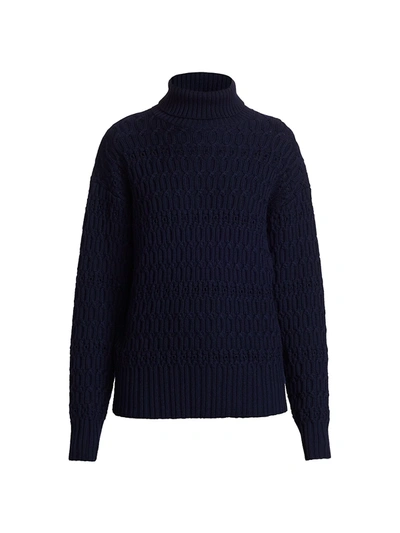 Shop Victoria Beckham Women's Turtleneck Sweater In Navy