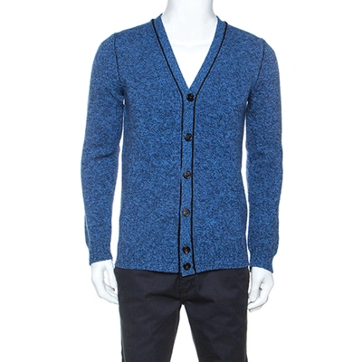 Pre-owned Zadig And Voltaire Blue Wool Knit Malt Cardigan S