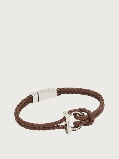 Shop Ferragamo Gancini Bracelet - Size 19 In Brown