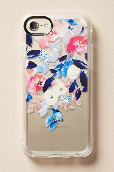 Shop Casetify Waterfall Floral Iphone Case By  In Blue Size M