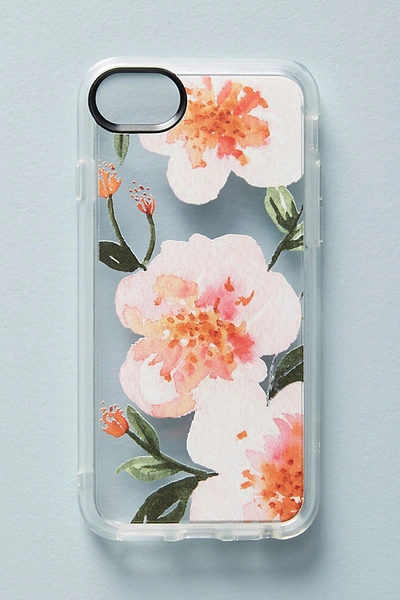 Shop Casetify Pink Floral Iphone Case By  In Pink Size M
