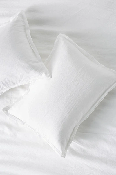 Shop Anthropologie Relaxed Linen-cotton Shams By  In White Size S2kingsham