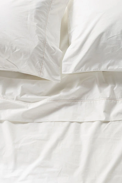 Shop Alterra Pure Organic Percale Sheet Set By  In White Size Tw Sht Set