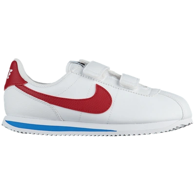 Shop Nike Boys  Cortez In White/varsity Red/varsity Royal