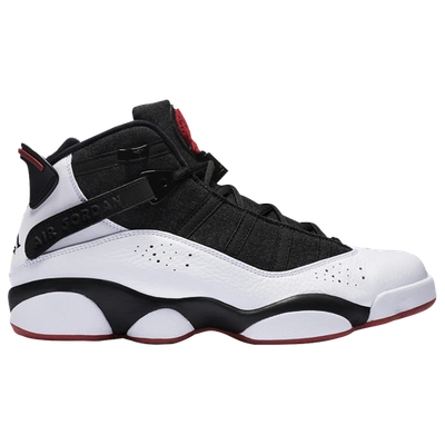 Shop Jordan Mens  6 Rings In Black/white/gym Red