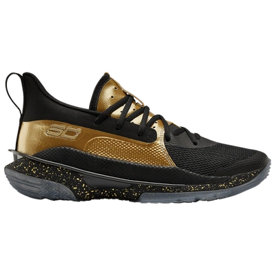 Shop Under Armour Mens Stephen Curry  Curry 7 In Black/metallic Gold/white