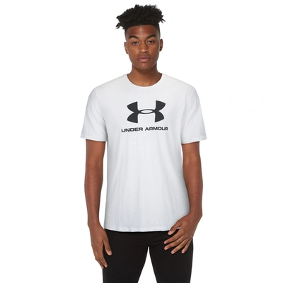 Shop Under Armour Mens  Sportstyle Logo T-shirt In White/black
