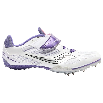 Shop Saucony Womens  Spitfire 2 In White/purple