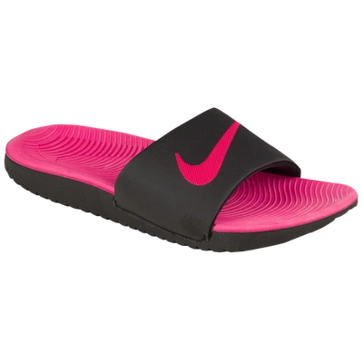 girls pink nike sliders