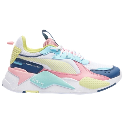 Shop Puma Girls  Rs-x In White/dark Denim/gulf Stream