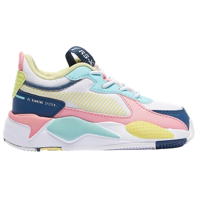 Shop Puma Girls  Rs-x In White/dark Denim/gulf Stream