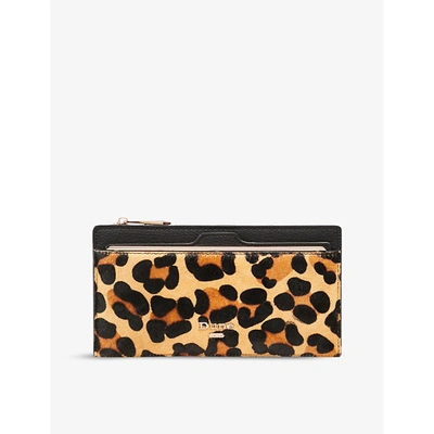 Shop Dune Kaydence Animal-print Leather Purse In Leopard-print Leather