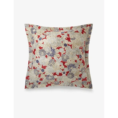 Shop Ralph Lauren Remy Cotton-jacquard Pillowcase 50cm X 75cm In Red